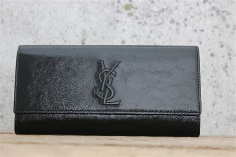 yves saint laurent black patent clutch|ysl clutch and evening.